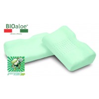 Vefer Bio Aloe JAP 53 (GU 24) / Ортопедическая анатомическая подушка с эффектом памяти, антидавления и экстрактом алоэ вера с выемкой под плечо для сна на боку